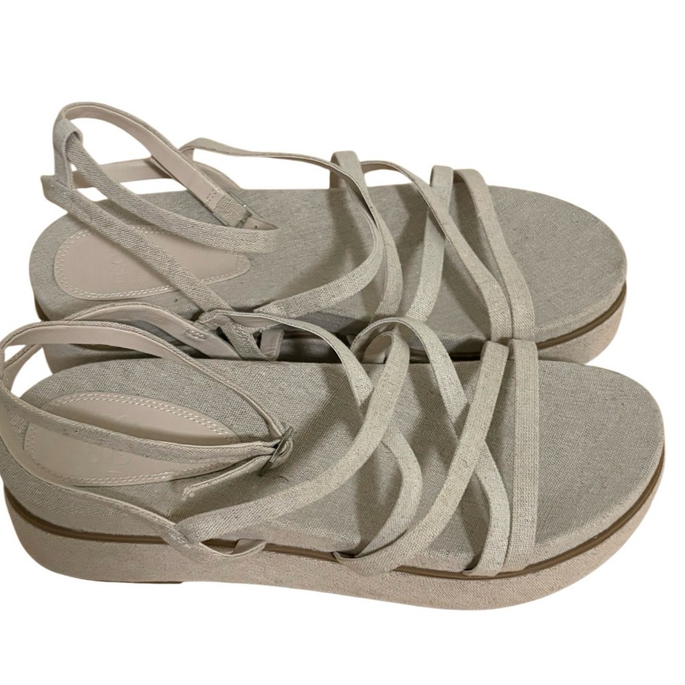 ASOS Beige Strappy Platform Sandals